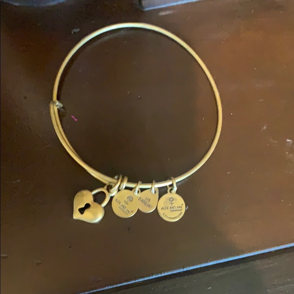 Alex and Ani heart bracelet gold